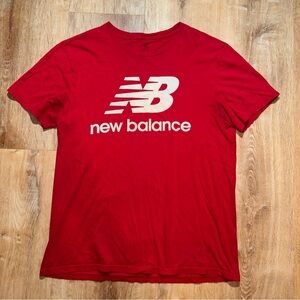 New Balance Shirt Mens M/L Pre Shrunk Red Short Sleeve Active Workout Casual Run
